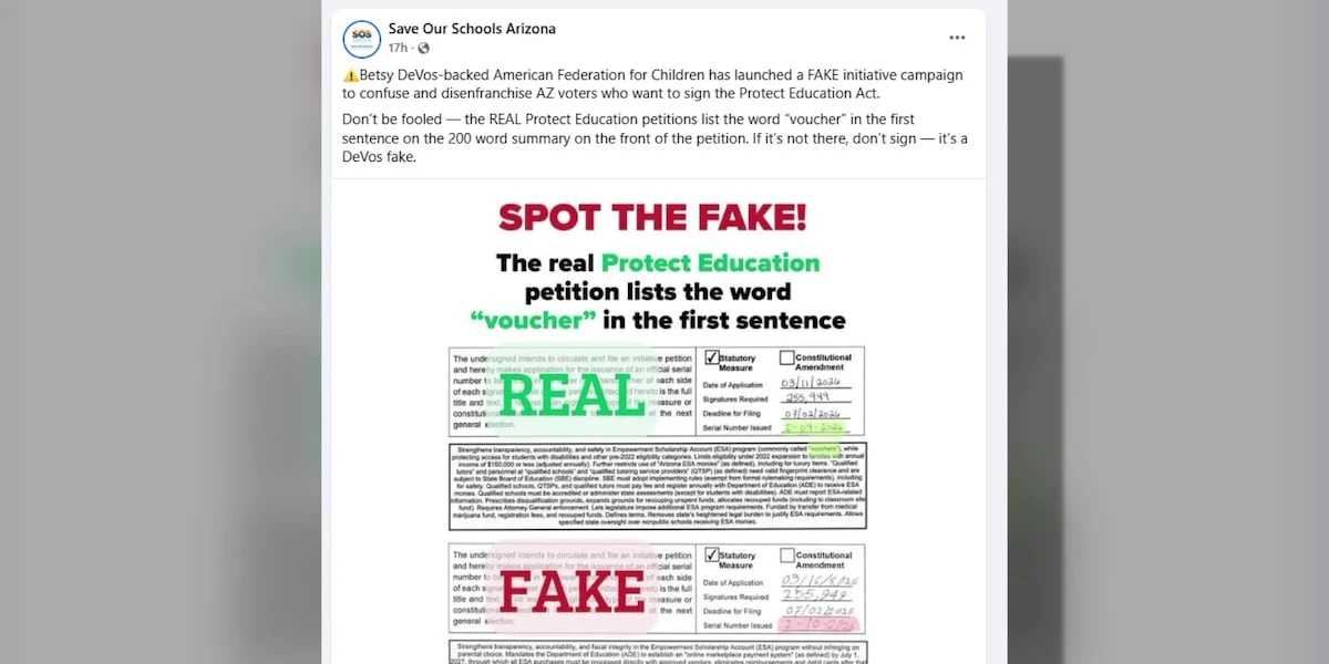 ਅਰੀਜ਼ੋਨਾ ਸਕੂਲ ਵਾਊਚਰ ਬੋਰਡ 'ਤੇ ਦਰਪੇਸ਼ ਜਟਿਲਤਾ