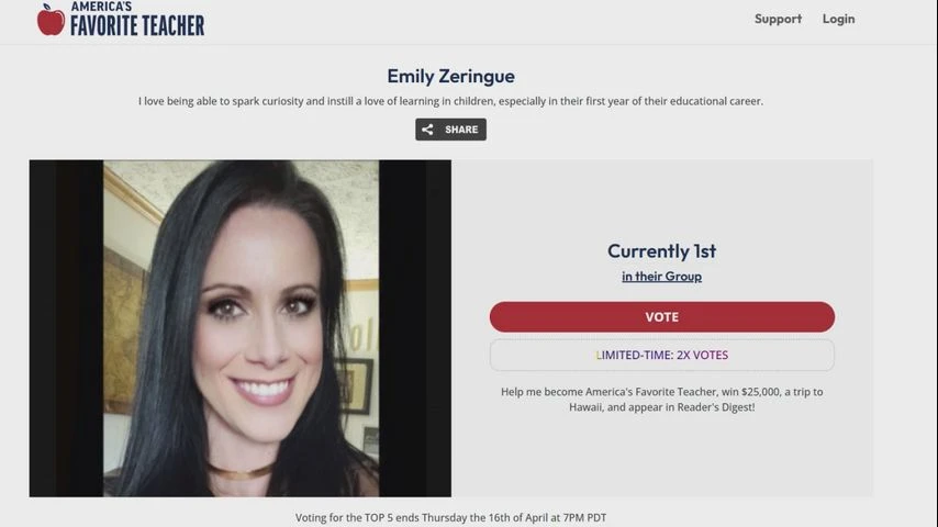 ਪੀਅਰ ਪਾਰਟ ਦੀ ਅਧਿਆਪਿਕਾ ਟਾਪ 10 ਵਿੱਚ, ਇਨਾਮ ਦਾਨ ਕਰਨ ਦੀ ਤਿਆਰੀ