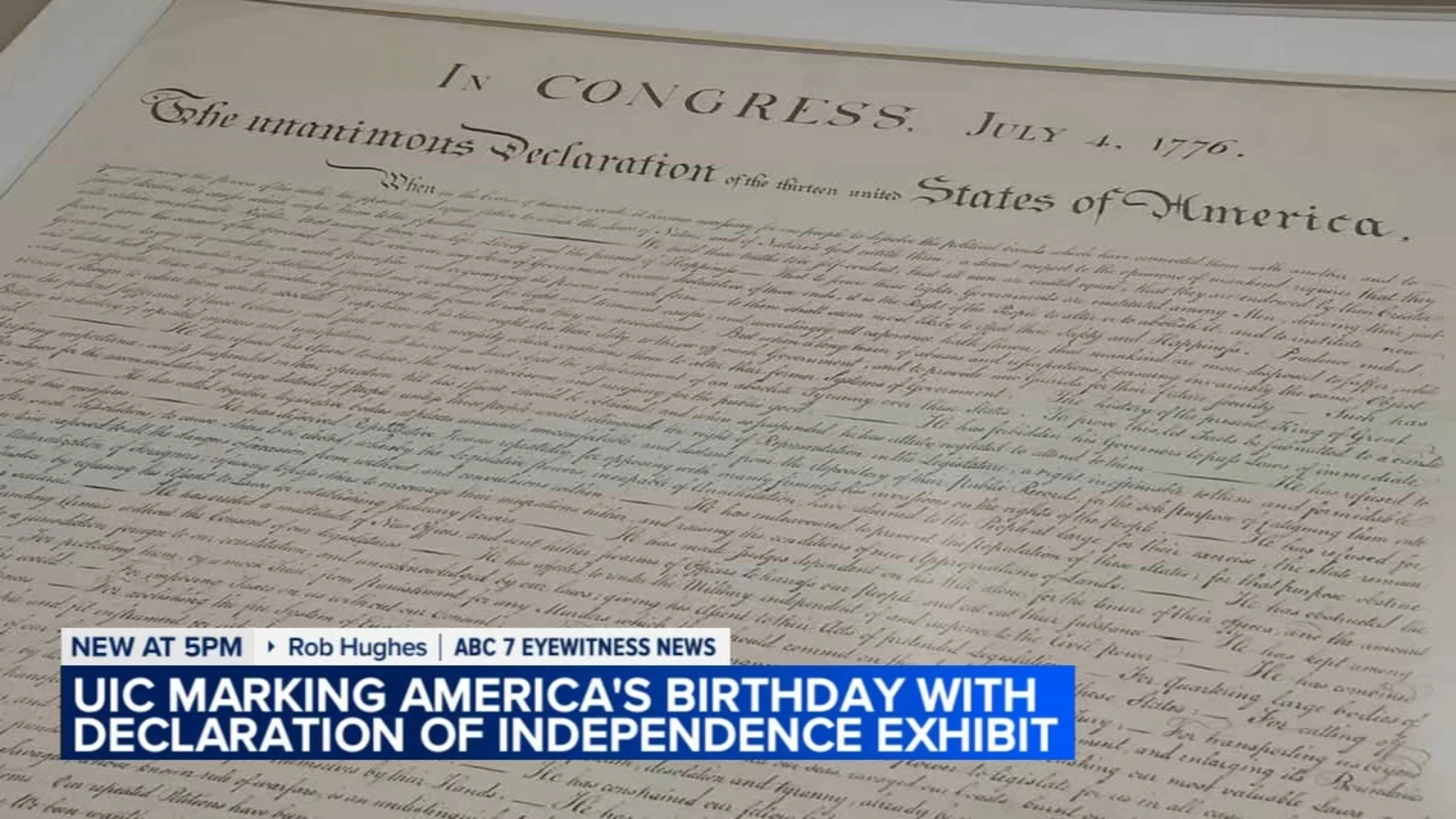 ਯੂਆਈਸੀ ਵਿਦਿਆਰਥੀਆਂ ਨੂੰ 200 ਸਾਲ ਪੁਰਾਣੀ ਆਜ਼ਾਦੀ ਦਾ ਘੋਸ਼ਣਾ ਪੜ੍ਹਨ ਦਾ ਮੌਕਾ