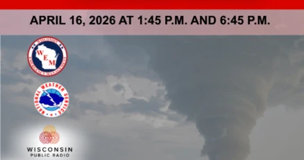 ਵਿਸਕਾਂਸਿਨ ਵਿੱਚ 16 ਅਪ੍ਰੈਲ ਨੂੰ ਟਾਰਨੇਡੋ ਸੁਰੱਖਿਆ ਅਭਿਆਸ