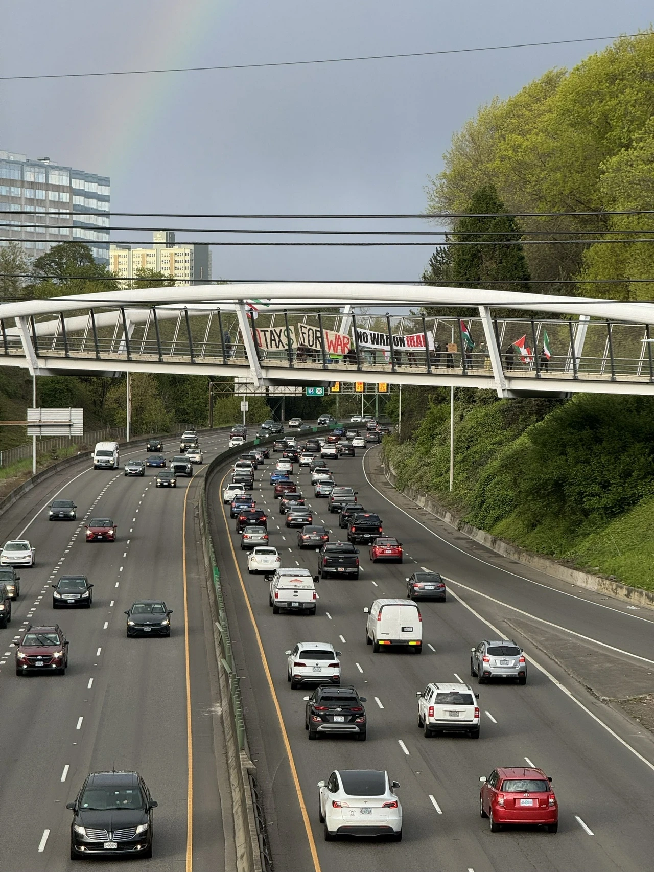 ਪੋਰਟਲੈਂਡ 'ਚ ਟੈਕਸ ਦਿਵਸ ਮੌਕੇ ਯੁੱਧ ਖ਼ਿਲਾਫ਼ ਪ੍ਰਦਰਸ਼ਨ